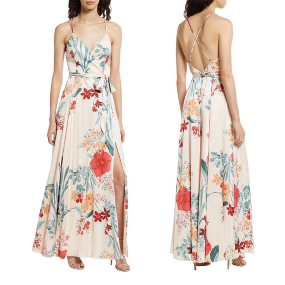 Cream Blush Still the One Floral Backless Satin Maxi Dress 🌿 - Picture 9 of 10